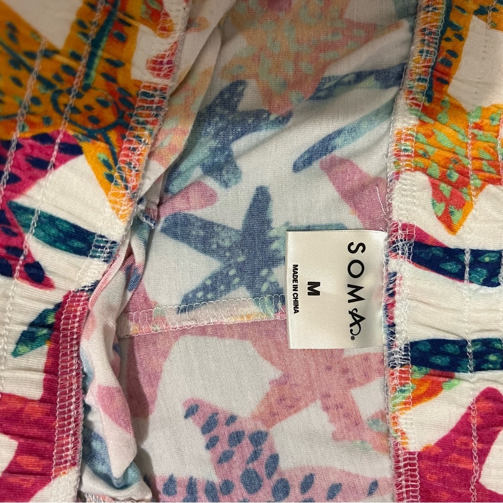 Soma pajama shorts with ruffle hem, size medium. - Picture 3 of 4